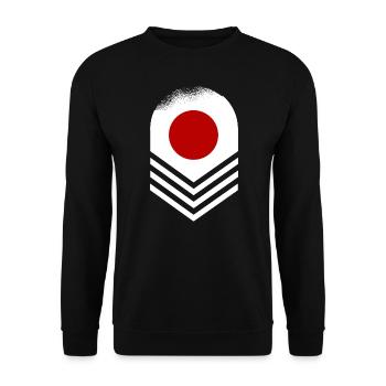 Drapeau du Japon utilisé Look Nihon Drapeau japonais - Sweat-shirt Unisexe - noir - Devant - Alina (178cm) & Michal (187cm)
