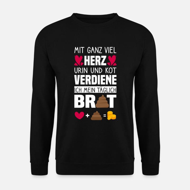 Seine Majestät der Pfleger Lustige Altenpfleger - Unisex Pullover - Schwarz
