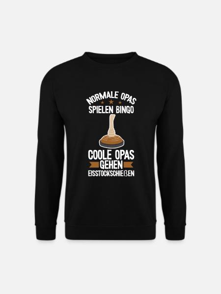 Eisstockschießen coole Opas Stockschießen Eisstock - Unisex Pullover - Schwarz