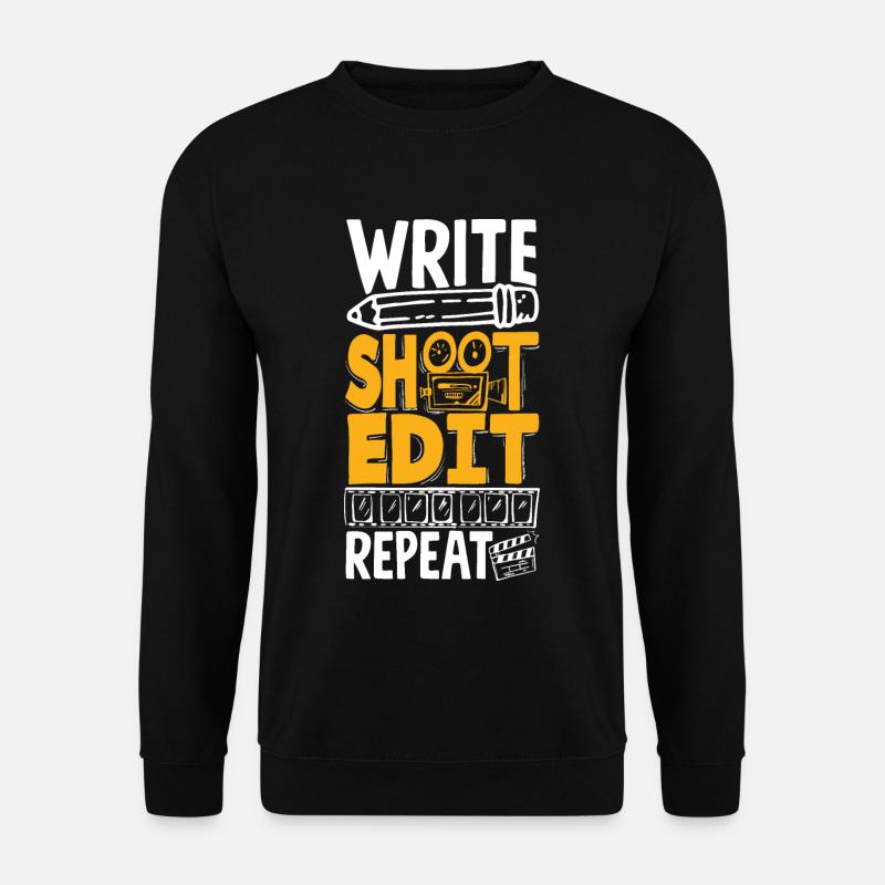 Write Shoot Edit Repeat Filmmaker - Unisex Pullover - Schwarz