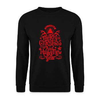 JOYEUX NOËL XMAS Cadeaux Noël Chemise - Sweat-shirt Unisexe - noir - Devant - Alina (178cm) & Michal (187cm)