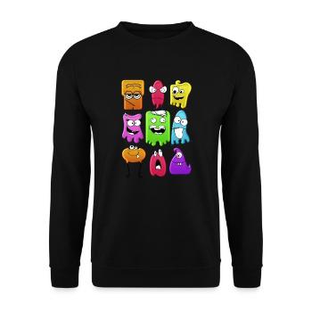 Funny ghosts - Unisex Sweatshirt - black - Front - Alina (178cm) & Michal (187cm)