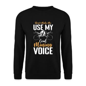 Coal Men Miners Treasures - Unisex Sweatshirt - black - Front - Alina (178cm) & Michal (187cm)