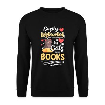 Cats Kitten Master - Unisex Sweatshirt - black - Front - Alina (178cm) & Michal (187cm)