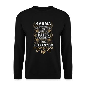 Karma Life - Unisex Sweatshirt - black - Front - Alina (178cm) & Michal (187cm)