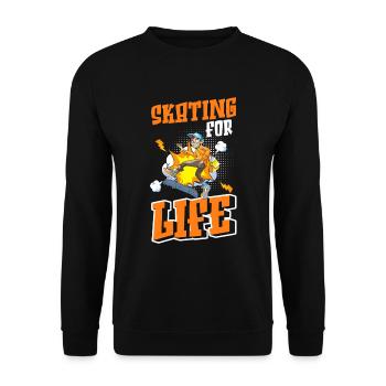 Comic Cartoon Nerd - Unisex Sweatshirt - black - Front - Alina (178cm) & Michal (187cm)