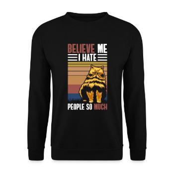 Hate Crowd Misanthrope Irony - Unisex Sweatshirt - black - Front - Alina (178cm) & Michal (187cm)