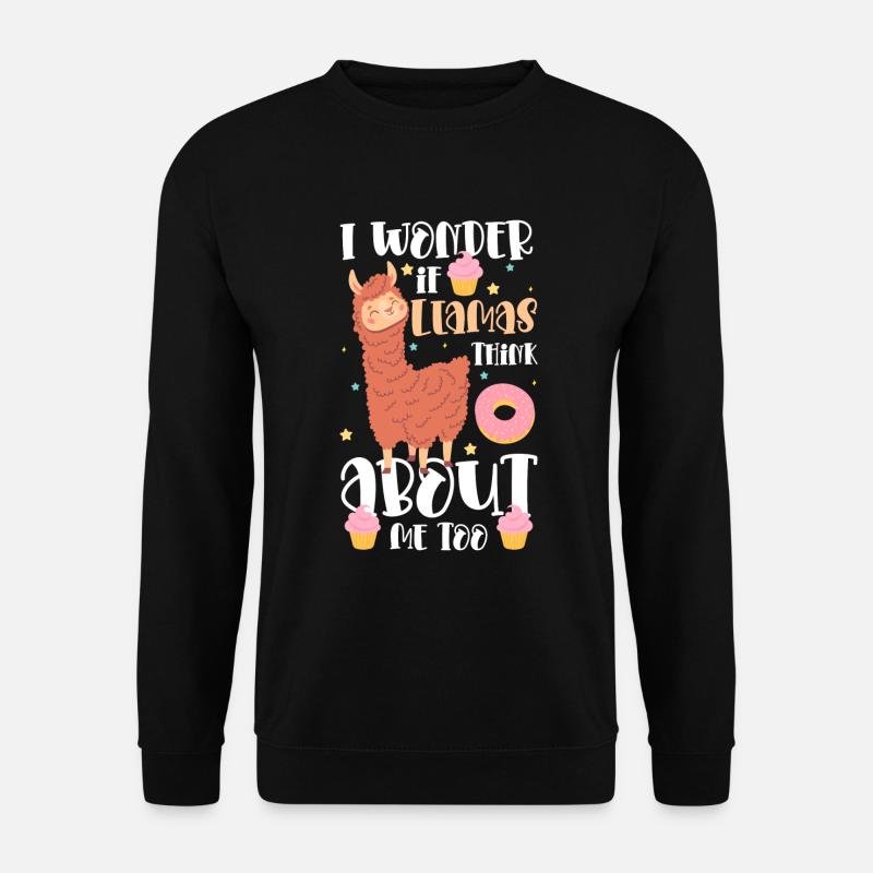 Llama Animal Soft - Unisex Sweatshirt - black