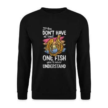 Aquarium Aquarist Pet Breeding - Unisex Sweatshirt - black - Front - Alina (178cm) & Michal (187cm)