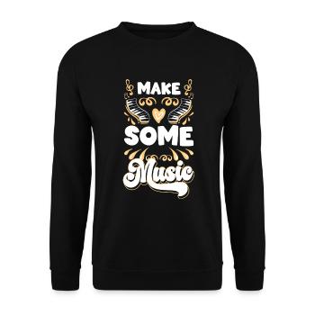 Musician Passion Melody Dancing - Unisex Sweatshirt - black - Front - Alina (178cm) & Michal (187cm)