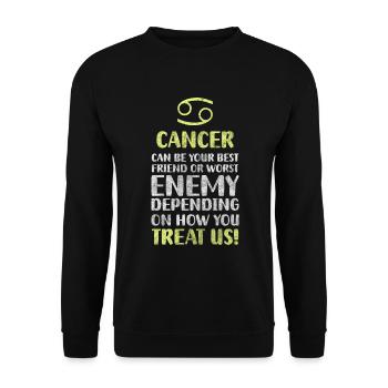 Zodiac Astrology Planet June - Unisex Sweatshirt - black - Front - Alina (178cm) & Michal (187cm)