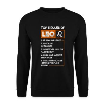 Horoskop Geburtsmonat Planet - Unisex Pullover - Schwarz - Vorne - Alina (178cm) & Michal (187cm)