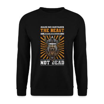 Viking Nordic Lightning German - Unisex Sweatshirt - black - Front - Alina (178cm) & Michal (187cm)