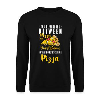 Pizza Hunger - Unisex Sweatshirt - black - Front - Alina (178cm) & Michal (187cm)