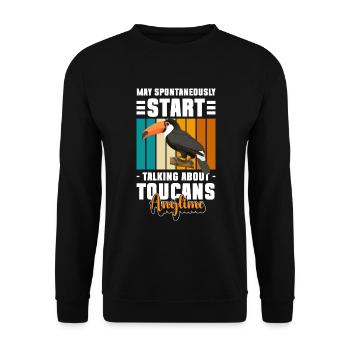 Tukan Regenwald Amazonas Südamerika - Unisex Pullover - Schwarz - Vorne - Alina (178cm) & Michal (187cm)