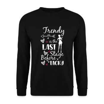 Shopping pour les amateurs de mode - Sweat-shirt Unisexe - noir - Devant - Alina (178cm) & Michal (187cm)