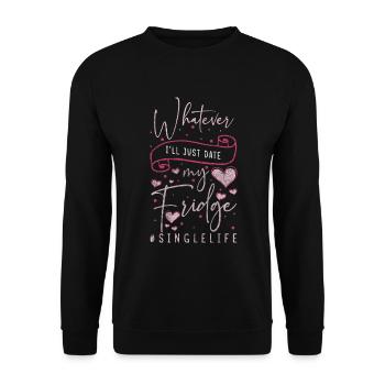 Relationship Dating Love Pick-up - Unisex Sweatshirt - black - Front - Alina (178cm) & Michal (187cm)