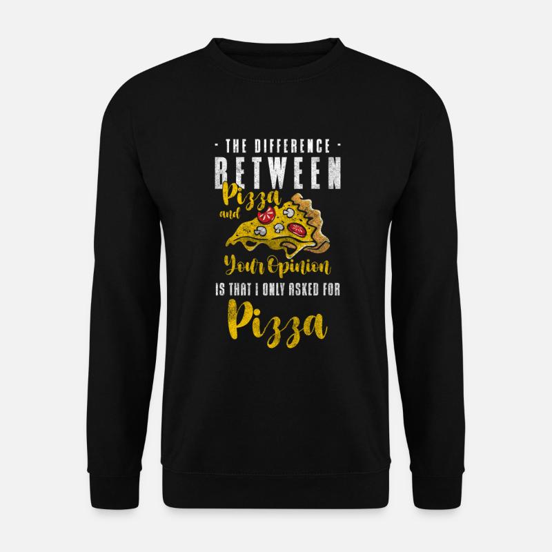 Pizzeria Essen Käse Liebe - Unisex Pullover - Schwarz