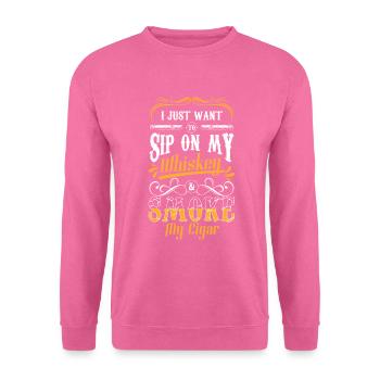 Zigarre Lounge Qualm Genuss - Unisex Pullover - Pink - Vorne