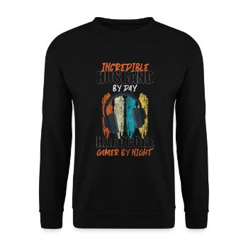 Streaming de lecteur gamer - Sweat-shirt Unisexe - noir - Devant - Alina (178cm) & Michal (187cm)