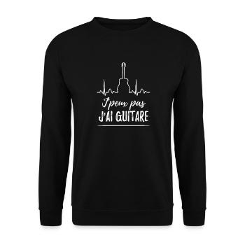 I can not I guitar - Unisex Sweatshirt - black - Front - Alina (178cm) & Michal (187cm)