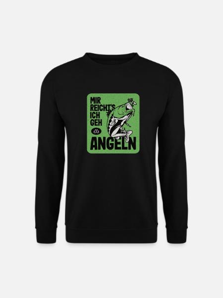 Streetfishing lustiger Fischer Spruch Fischen - Unisex Pullover - Schwarz