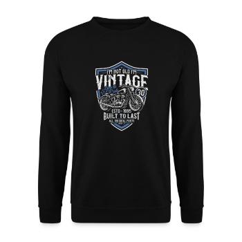1995 Vintage Born Motorcycle Birthday Gift - Unisex Sweatshirt - black - Front - Alina (178cm) & Michal (187cm)