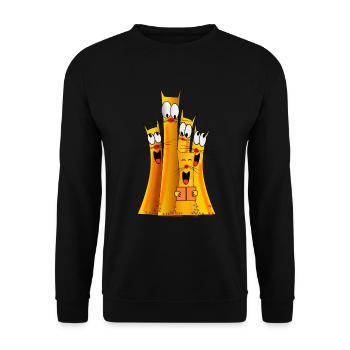 bande de chat - Sweat-shirt Unisexe - noir - Devant - Alina (178cm) & Michal (187cm)