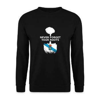 Galicien Galicia Roots - Unisex Pullover - Schwarz - Vorne - Alina (178cm) & Michal (187cm)