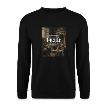 Hustle Renaissance Peinture Hommes Comte Or - Sweat-shirt Unisexe - noir - Devant - Alina (178cm) & Michal (187cm)