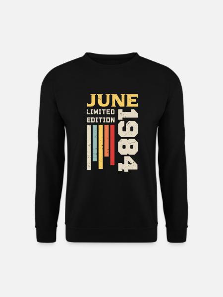 Juni 1984 - Geburtstagsgeschenk Juni 1984 Juni - Unisex Pullover - Schwarz