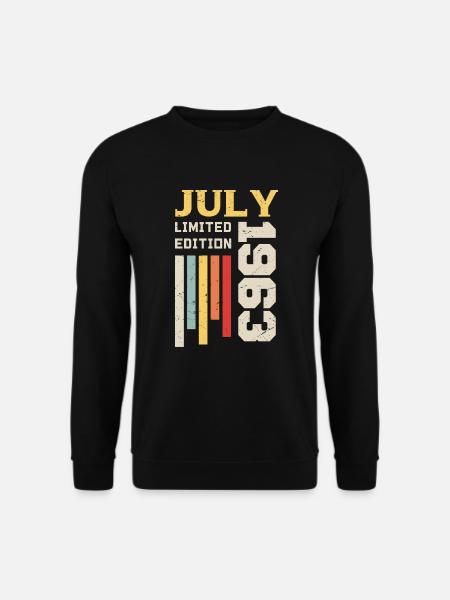 Juli 1963 - Juli 1963 Geburtstagsgeschenk - Unisex Pullover - Schwarz