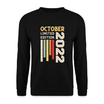 October 2022 - October 2022 Birthday Gift - Unisex Sweatshirt - black - Front - Alina (178cm) & Michal (187cm)
