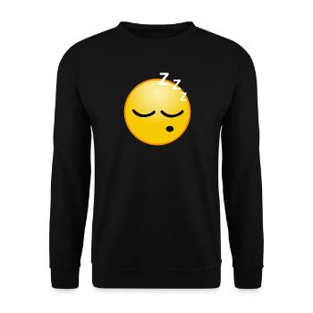 Emoji endormi cadeau fatigué - Sweat-shirt Unisexe - noir - Devant - Alina (178cm) & Michal (187cm)