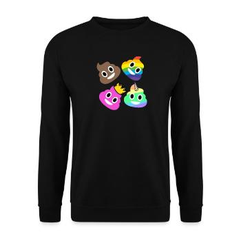 Heap Emoji Silly Funny Crazy Gift - Unisex Sweatshirt - black - Front - Alina (178cm) & Michal (187cm)