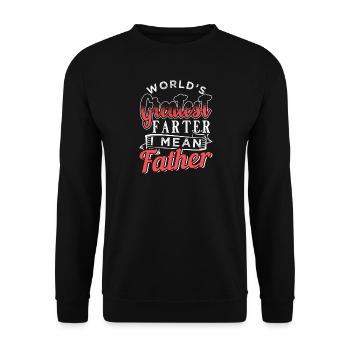 Fête des pères en disant - Sweat-shirt Unisexe - noir - Devant - Alina (178cm) & Michal (187cm)