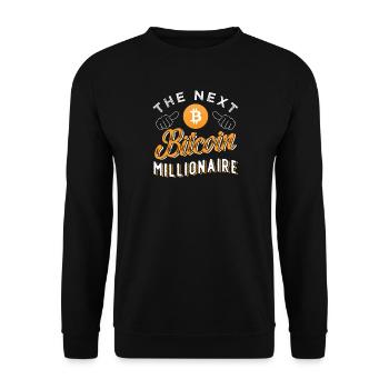 Bitcoin millionnaire rengaine cadeau - Sweat-shirt Unisexe - noir - Devant - Alina (178cm) & Michal (187cm)