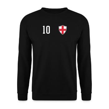 England 10 soccer sports team ball gift - Unisex Sweatshirt - black - Front - Alina (178cm) & Michal (187cm)
