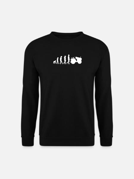 Landwirt Evolution Bauer Trecker Traktor - Unisex Pullover - Schwarz