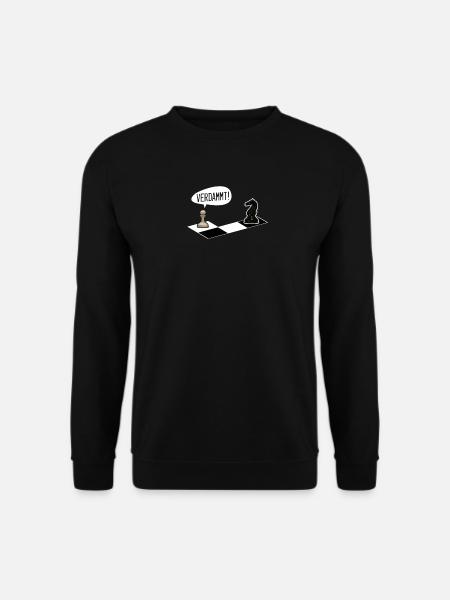Lustiges Schach Schachspiel T-Shirt - Unisex Pullover - Schwarz