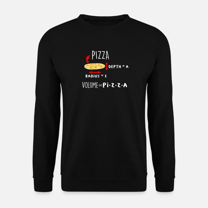 Pizza et Maths - Mèmes | Mathématiques drôles - Sweat-shirt Unisexe - noir