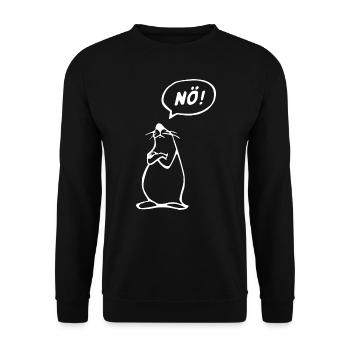 no! T-shirt - Unisex Sweatshirt - black - Front - Alina (178cm) & Michal (187cm)