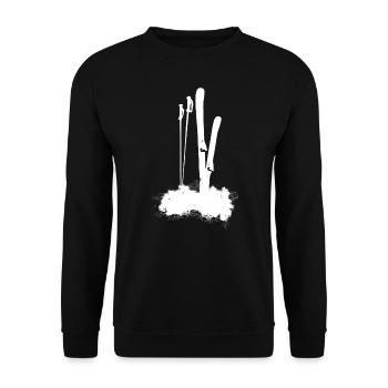 True friends - Ski Alps - Snow - Unisex Sweatshirt - black - Front - Alina (178cm) & Michal (187cm)