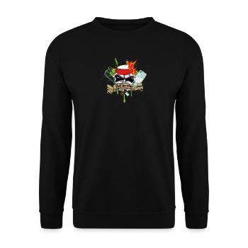 cook forever - Unisex Sweatshirt - black - Front - Alina (178cm) & Michal (187cm)