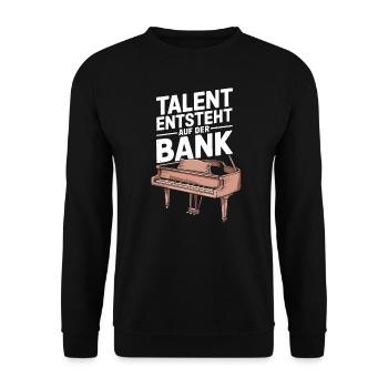 Pianist Klavier Konzertflügel und Piano Spieler - Unisex Pullover - Schwarz - Vorne - Alina (178cm) & Michal (187cm)