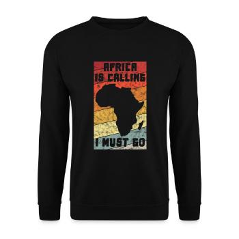 Africa Safari Africa Gift Retro South Africa Afro - Unisex Sweatshirt - black - Front - Alina (178cm) & Michal (187cm)