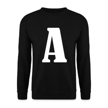 A - Unisex Pullover - Schwarz - Vorne - Alina (178cm) & Michal (187cm)