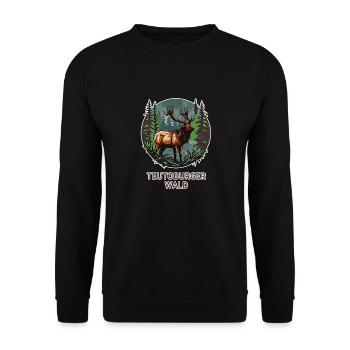 Teutoburger Wald - Unisex Pullover - Schwarz - Vorne - Alina (178cm) & Michal (187cm)