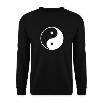 Yin Yang - Unisex Pullover - Schwarz - Vorne - Alina (178cm) & Michal (187cm)
