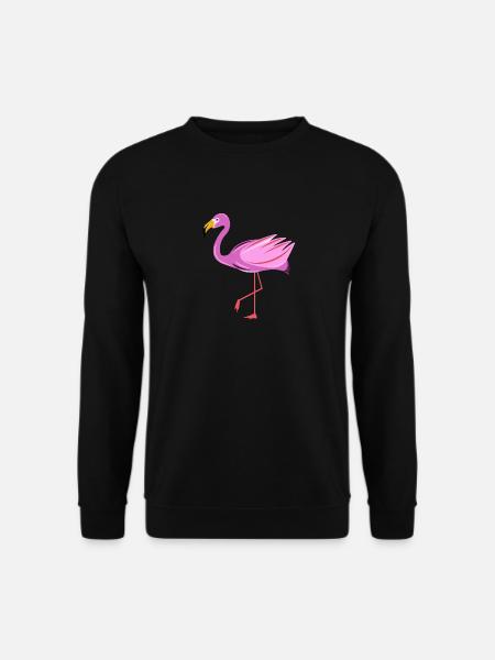 Süßer Flamingo liebe Rosa Vogel Shirt - Unisex Pullover - Schwarz